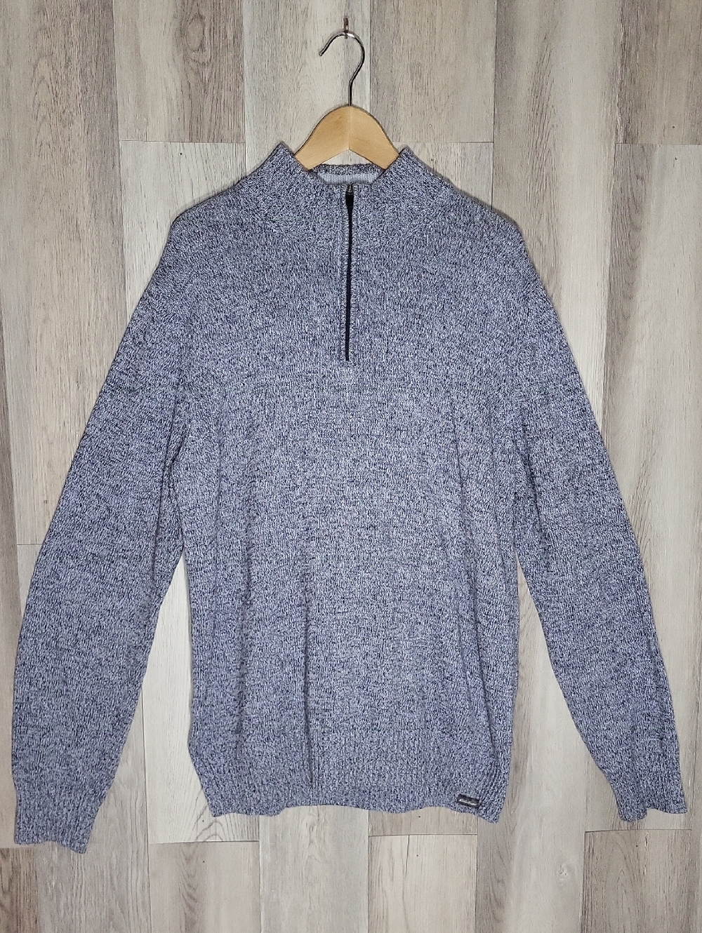 Eddie Bauer 100% Cotton Quarter Zip‎ Mens Large Tall Pullover Sweater Classic